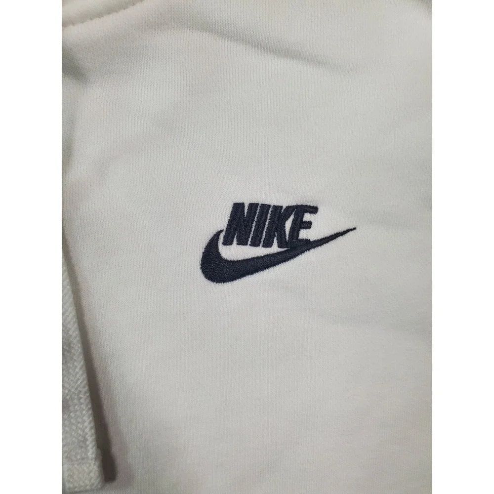 Nike Sportswear Club Fleece Hoodie Womens Sz Medium White Drawstring Gym Workout
